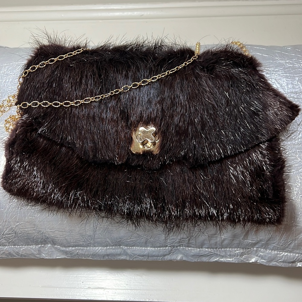 Real Fur Genuine Leather Shoulder Bag Arthur Porter Designs